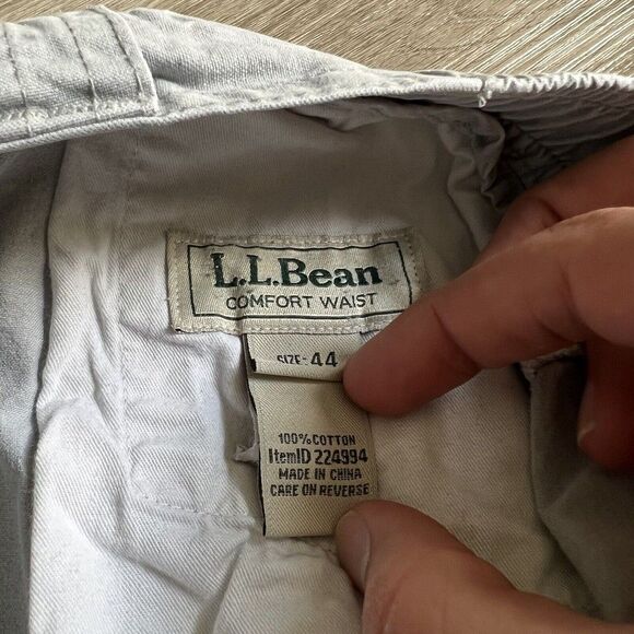 LL Bean Cargo Shorts Mens Size 44 Tropic Weight Comfort Waist Gray - Picture 5 of 6